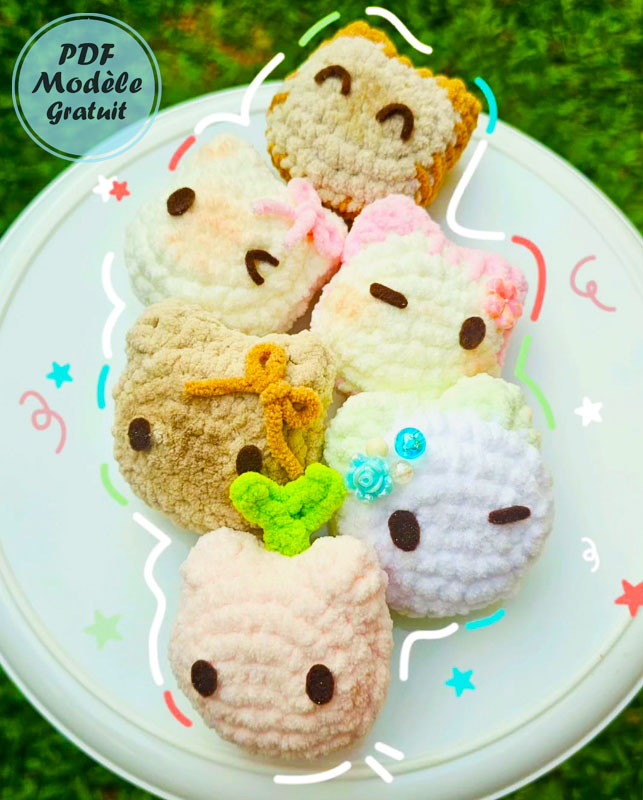 Amigurumi Chat Porte-clés Patron Gratuit au Crochet (2)