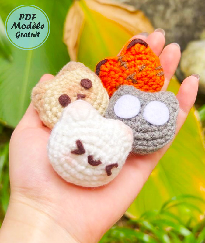 Amigurumi Chat Porte-clés Patron Gratuit au Crochet (3)