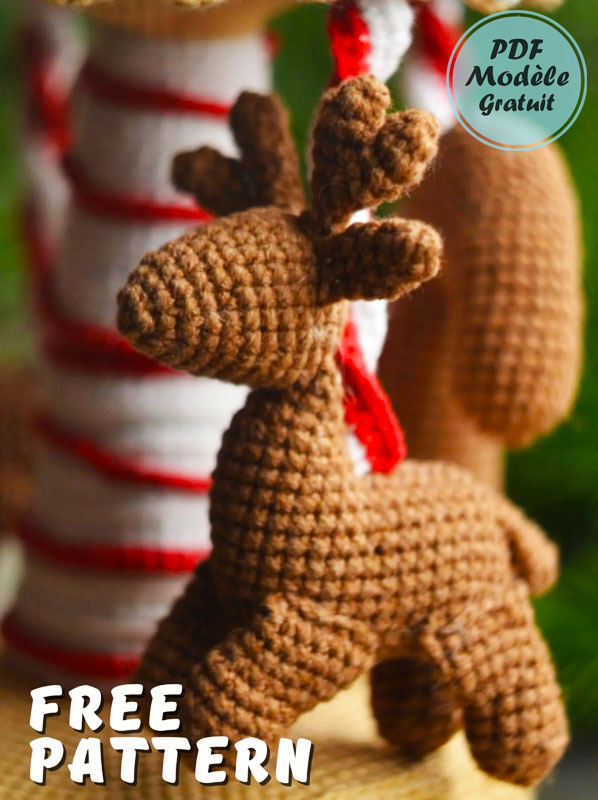 Cerf de Noël Amigurumi PDF Patron Gratuit (3)