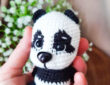 Panda Porte-clés Amigurumi PDF Patron Gratuit (2)