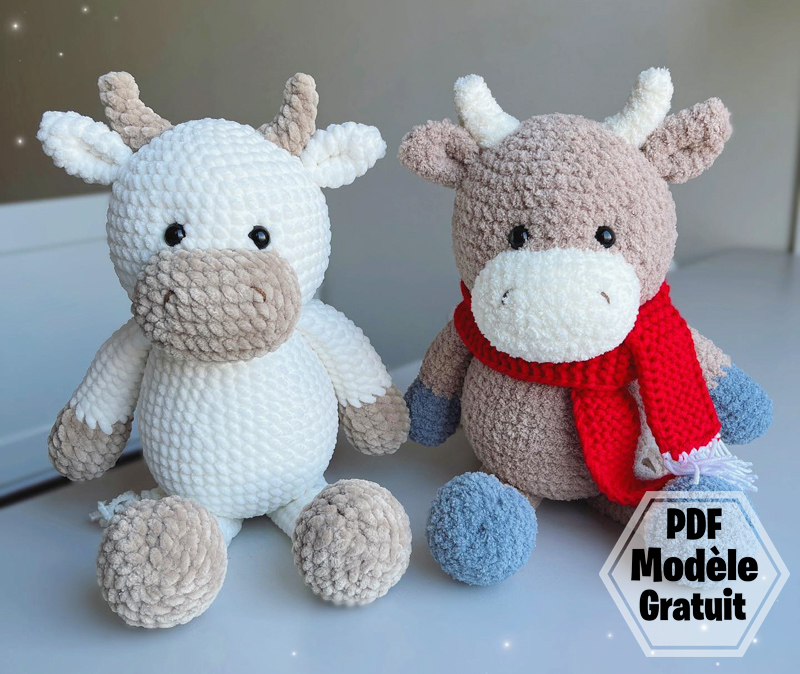 Taureau mignon PDF Amigurumi Modèle Gratuit au Crochet (2)