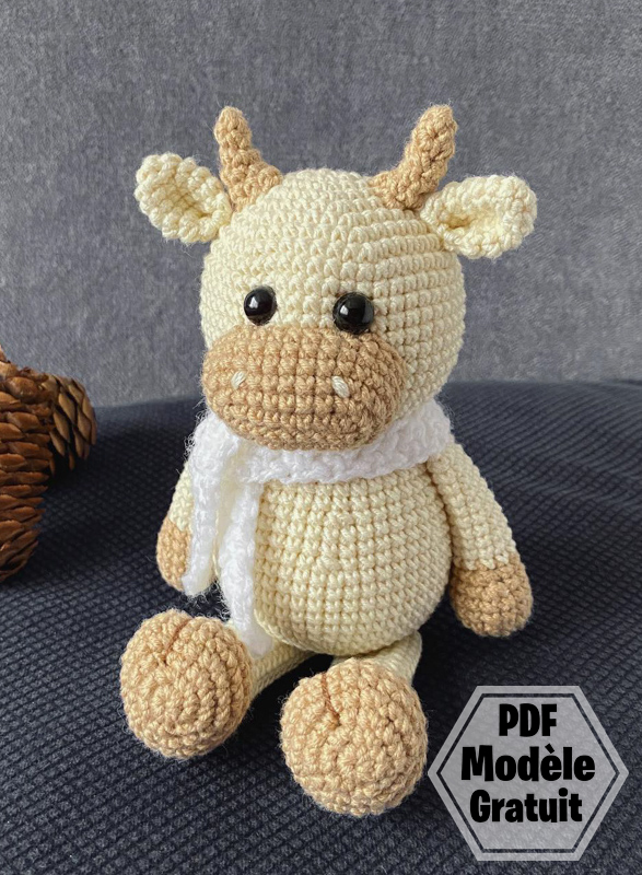 Taureau mignon PDF Amigurumi Modèle Gratuit au Crochet (3)