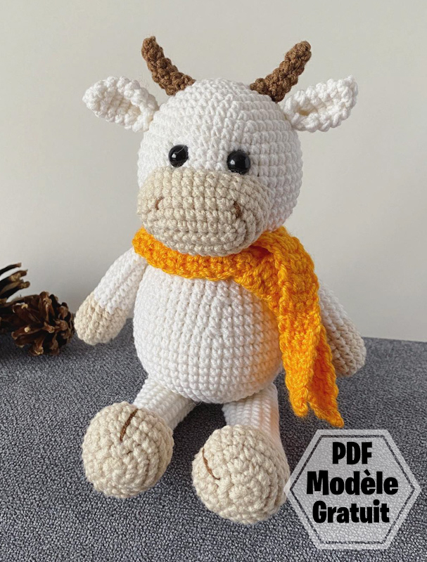 Taureau mignon PDF Amigurumi Modèle Gratuit au Crochet (4)