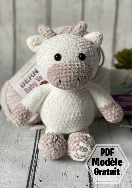 Taureau mignon PDF Amigurumi Modèle Gratuit au Crochet (6)