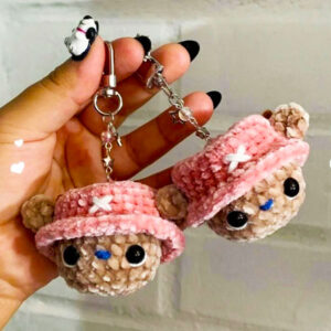 Tony Tony Chopper Porte-clés Amigurumi Patron Gratuit (1)