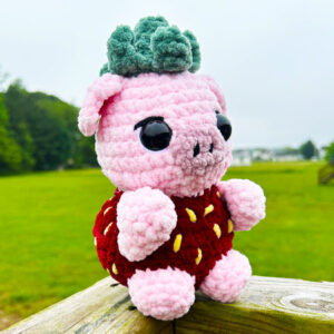Cochon en Costume de Pastèque Amigurumi Patron Gratuit (1)