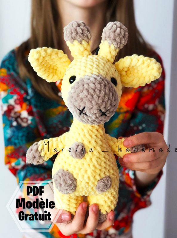 Girafe en peluche Amigurumi PDF Patron Gratuit (3)