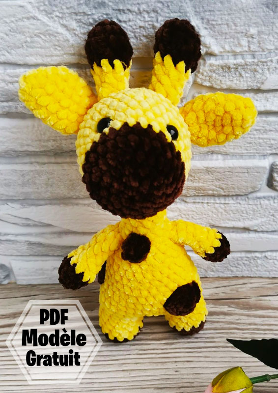 Girafe en peluche Amigurumi PDF Patron Gratuit (4)