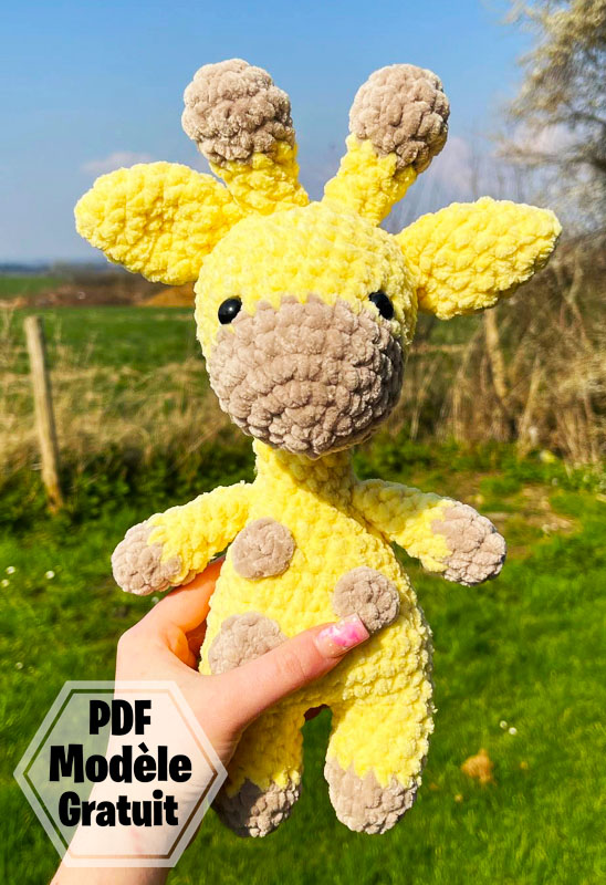 Girafe en peluche Amigurumi PDF Patron Gratuit (5)