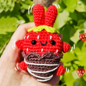 Lapin en Chocolat et Fraise Amigurumi Patron Gratuit (1)