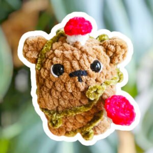 Ours de Noël avec liane amigurumi Patron Étape par Étape (1)