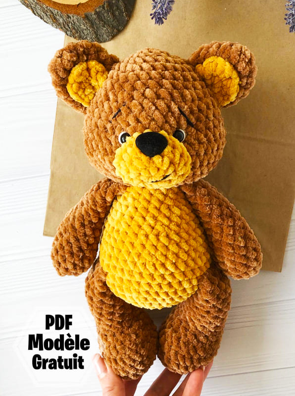 Ours en peluche marron Amigurumi PDF Patron Gratuit (2)