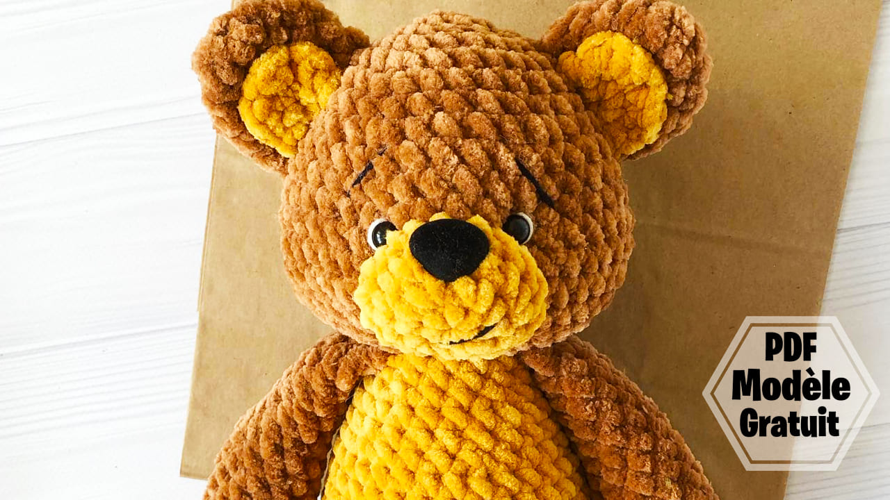 Ours en peluche marron Amigurumi PDF Patron Gratuit