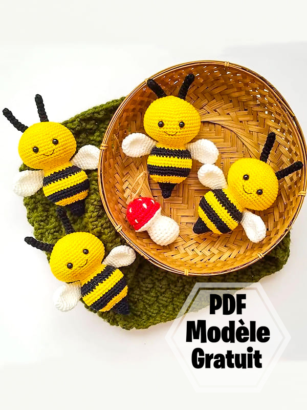 Petite abeille Amigurumi PDF Patron Gratuit (1)