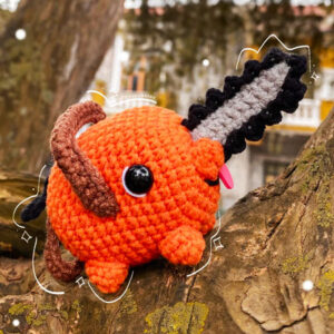 Pochita Chainsaw Porte-clés Patron Français Gratuit (1)