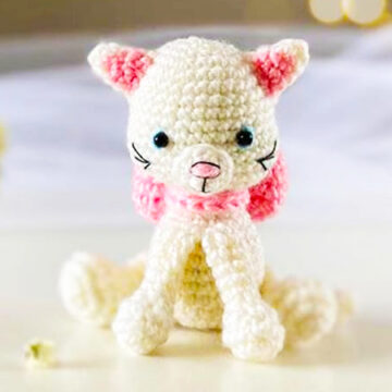 Porte-clés Chat Amigurumi PDF Patron Gratuit (1)