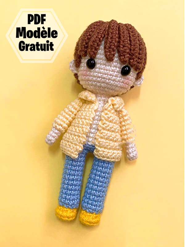 Poupée Jin Amigurumi PDF Patron Gratuit au Crochet (3)