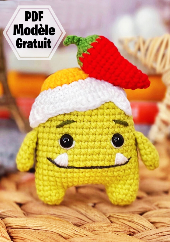 Déjeuner le monstre PDF Amigurumi Patron Gratuit (2)