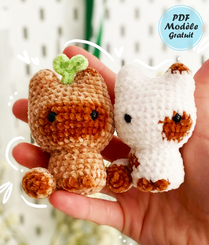 Petit chat Porte-clés Au Crochet Tuto Français (3)
