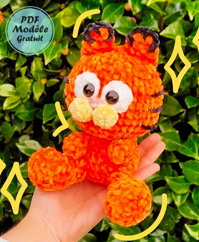 Bébé Garfield Chat au Crochet Modèle PDF Gratuit (2)