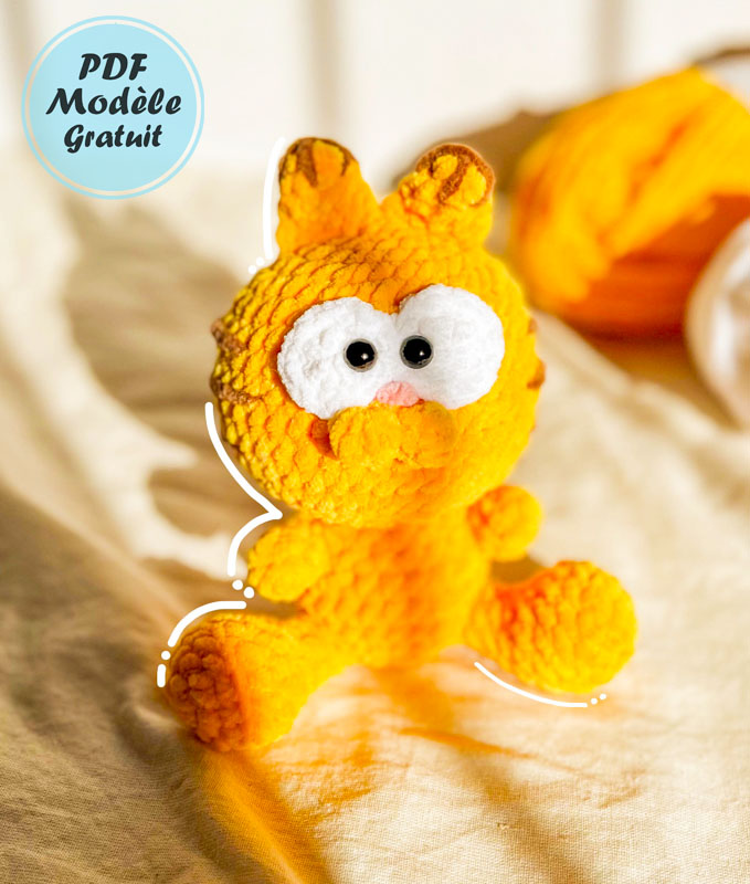 Bébé Garfield Chat au Crochet Modèle PDF Gratuit (3)