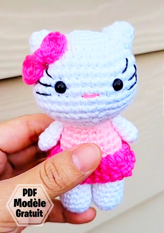 Hello Kitty pour les débutants PDF Amigurumi Patron Gratuit (2)