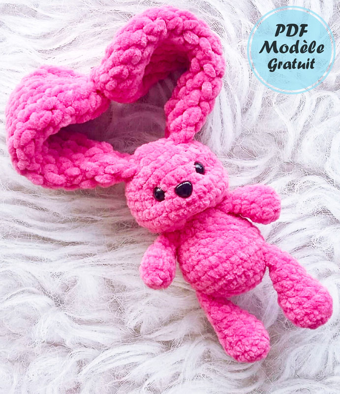 Lapin aux Grandes Oreilles au Crochet PDF Patron Gratuit (1)
