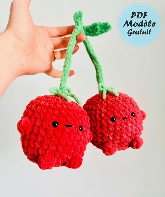 Modèle de Cerises pour Bébé au Crochet Étape par Étape (2)