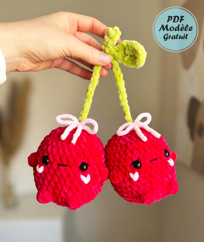 Modèle de Cerises pour Bébé au Crochet Étape par Étape (3)