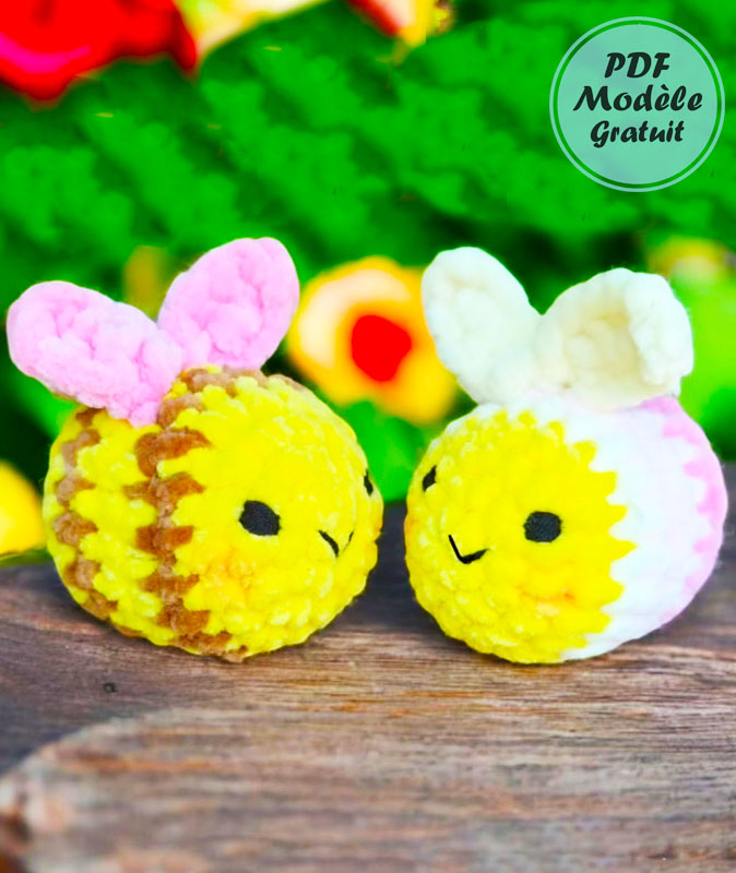 Modèle de Crochet d’abeille arc-en-ciel pour débutants (1)