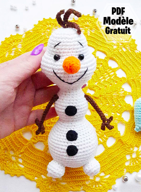 Olaf le bonhomme de neige PDF Amigurumi Patron Gratuit (2)