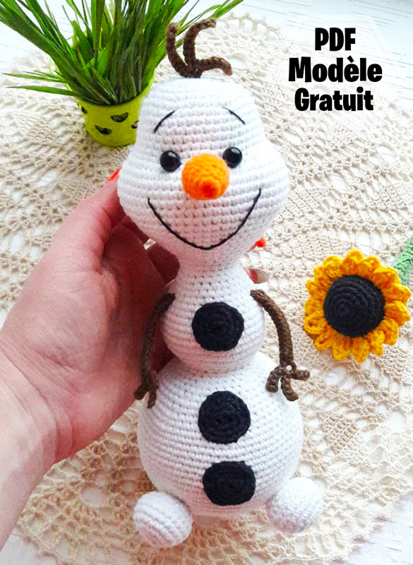 Olaf le bonhomme de neige PDF Amigurumi Patron Gratuit (3)
