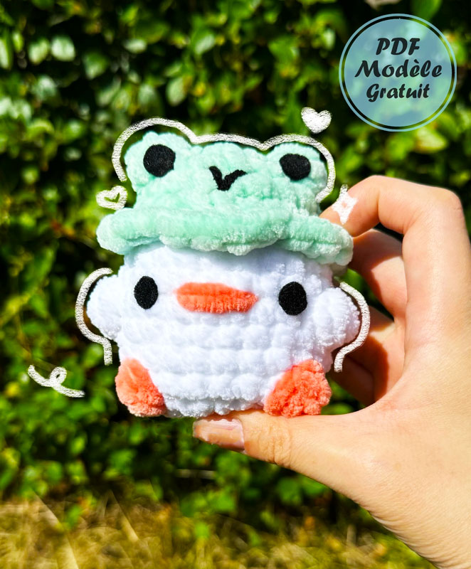 Poussin avec Bonnet de Grenouille - Modèle PDF Amigurumi (3)
