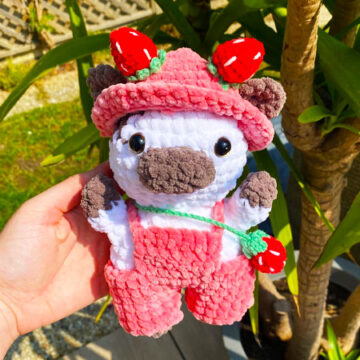 Vache Fraise au Crochet PDF Modèle Étape par Étape (1)