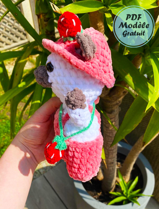 Vache Fraise au Crochet PDF Modèle Étape par Étape (3)