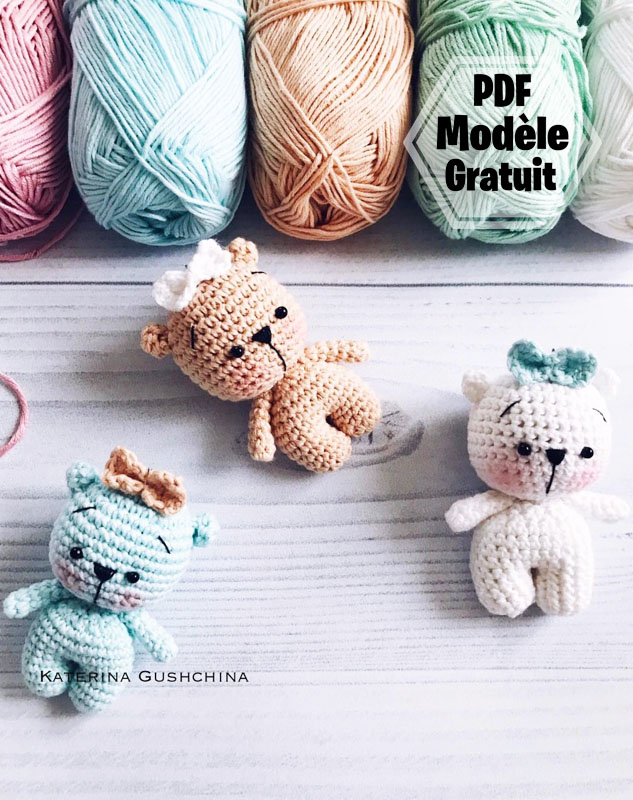 Mini ours en peluche Amigurumi PDF Patron Gratuit (1)