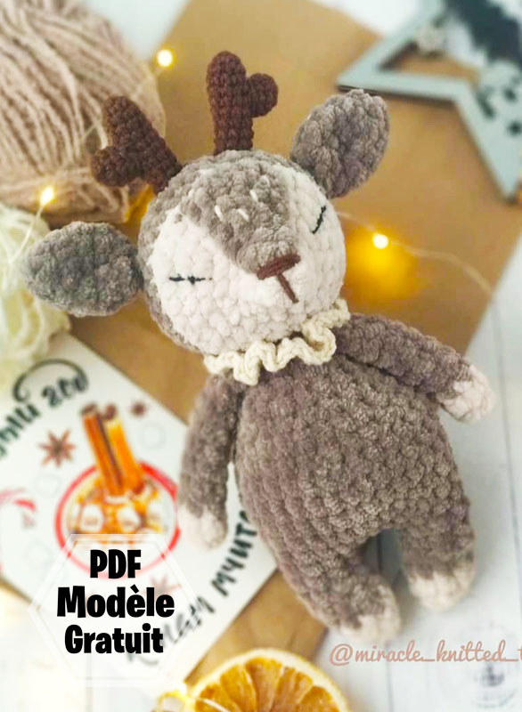 Nyasha le Cerf Amigurumi PDF Patron Gratuit (3)