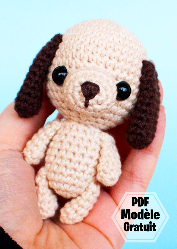 Porte-clés Chien Amigurumi PDF Patron Gratuit (2)