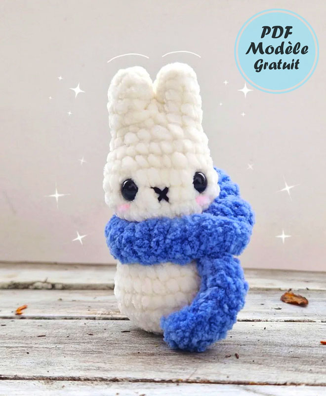 Bonhomme de Neige Lapin Amigurumi Modèle PDF Gratuit (2)