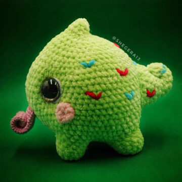 Caméléon Amigurumi PDF Patron Gratuit (1)