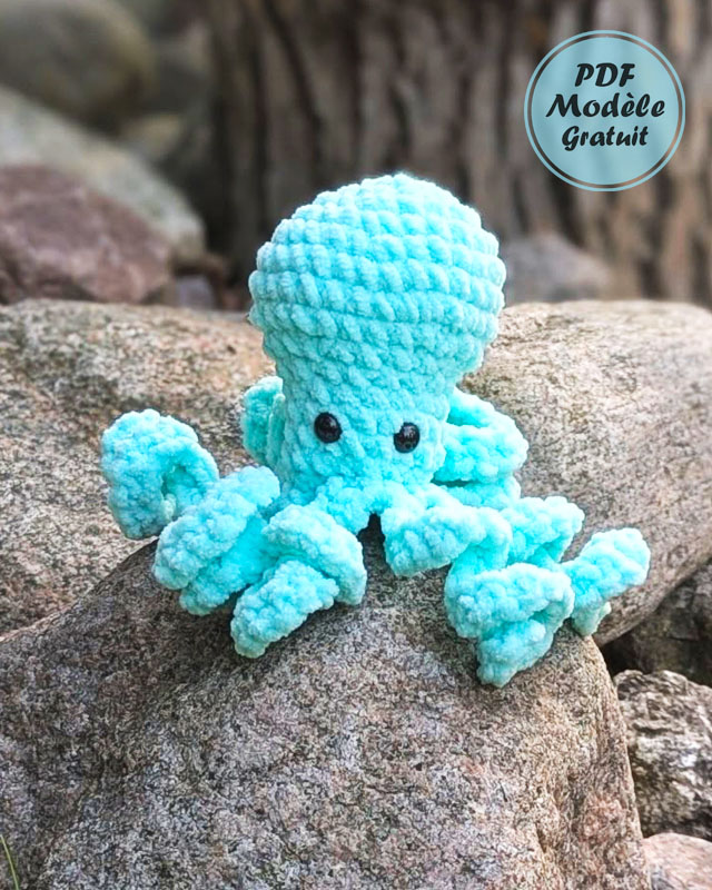 Mini Pieuvre en 1 Heure pour Débutants Modèle de Crochet (1)