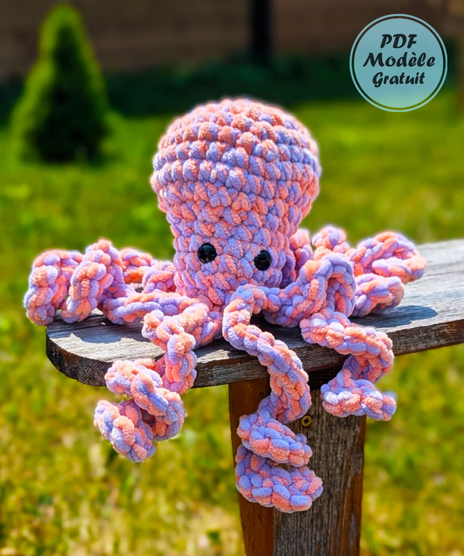 Mini Pieuvre en 1 Heure pour Débutants Modèle de Crochet (3)