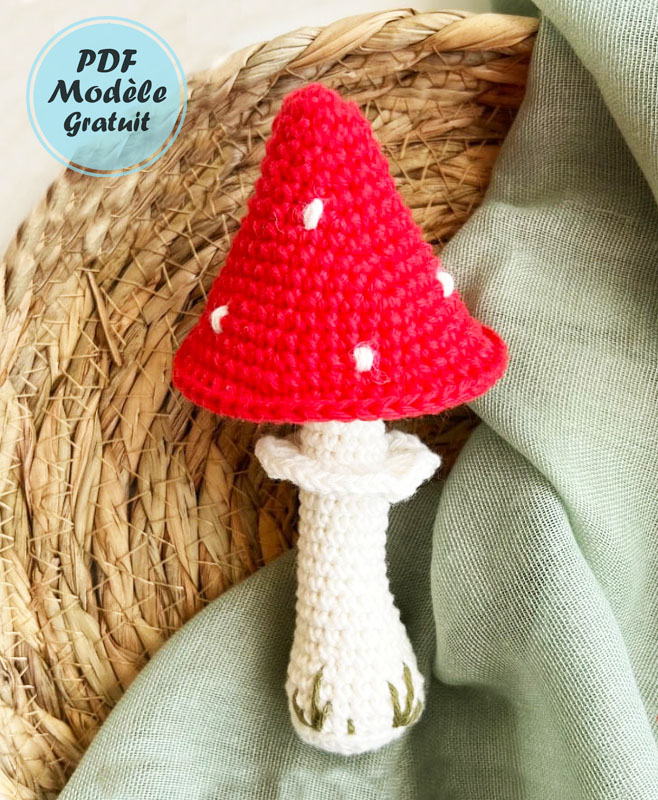 Champignon au Crochet PDF Patron Gratuit (2)