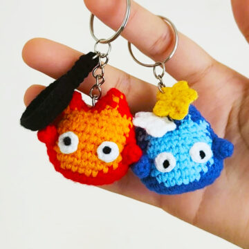 Mon ami Calcifer Porte-clés au Crochet Patron (2)