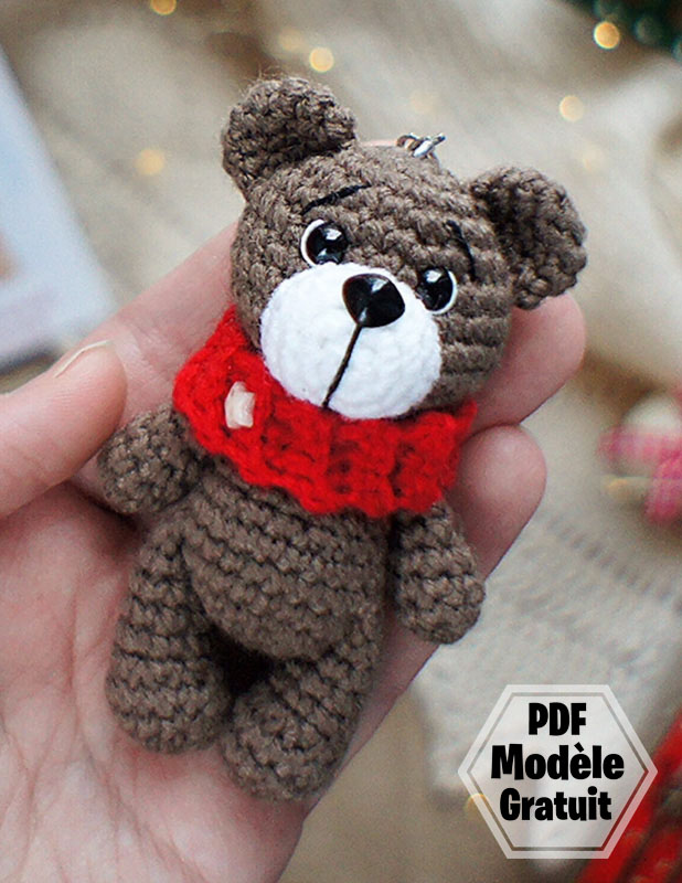 Porte-clés Ours Débutant au Crochet PDF Patron Gratuit (2)