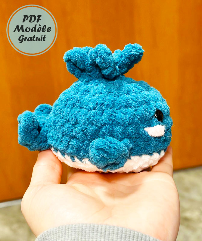 Bébé Bleu Baleine Amigurumi PDF Patron Gratuit (2)