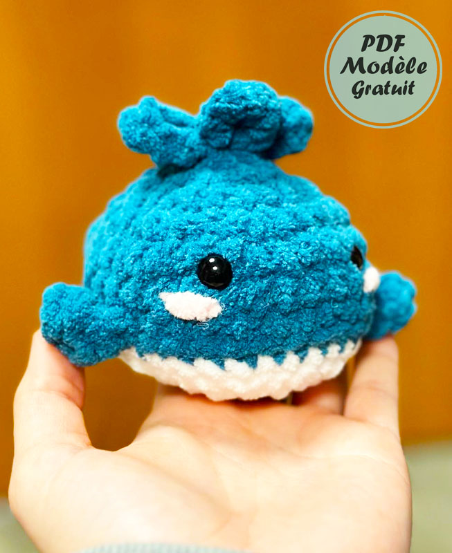 Bébé Bleu Baleine Amigurumi PDF Patron Gratuit (3)