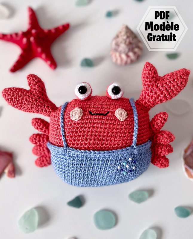 Crabe au Crochet PDF Amigurumi Gratuit (2)
