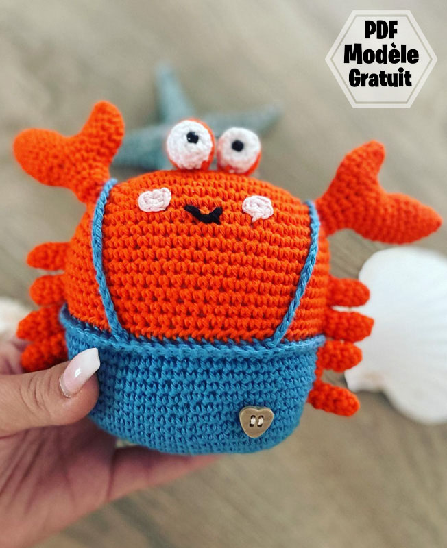 Crabe au Crochet PDF Amigurumi Gratuit (4)