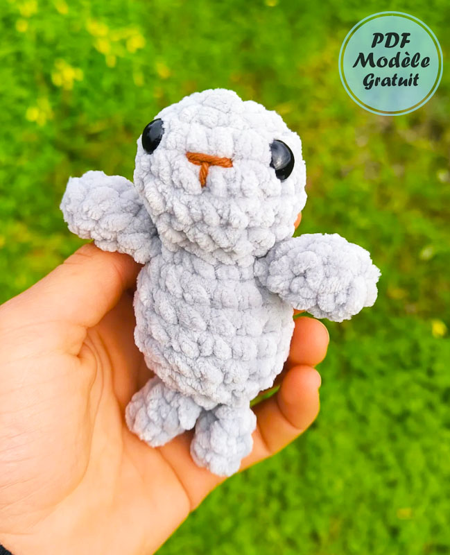 Modèle de Mini Phoque au crochet pour Débutants (2)